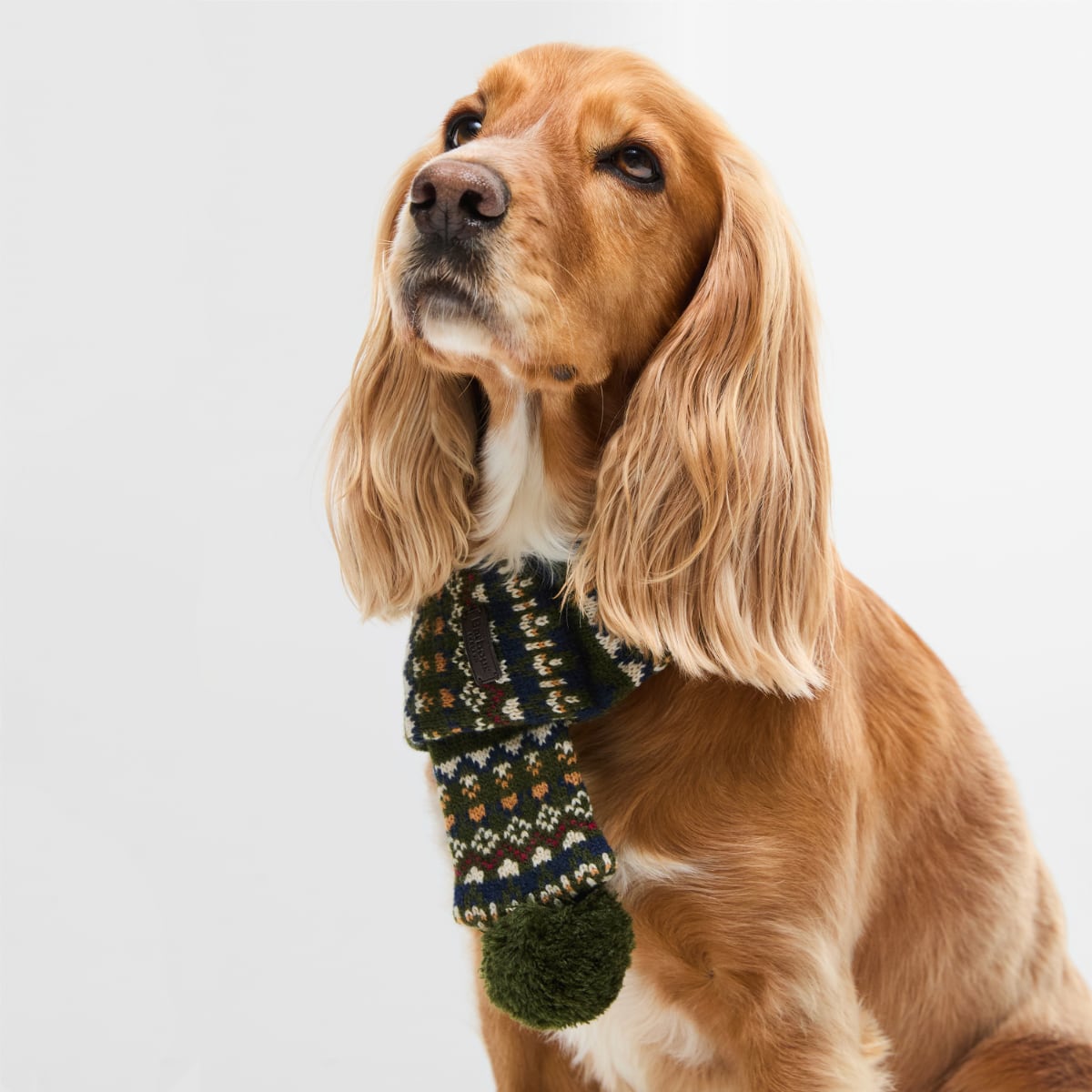 Barbour Marlow Fair Isle Dog Scarf | Olive