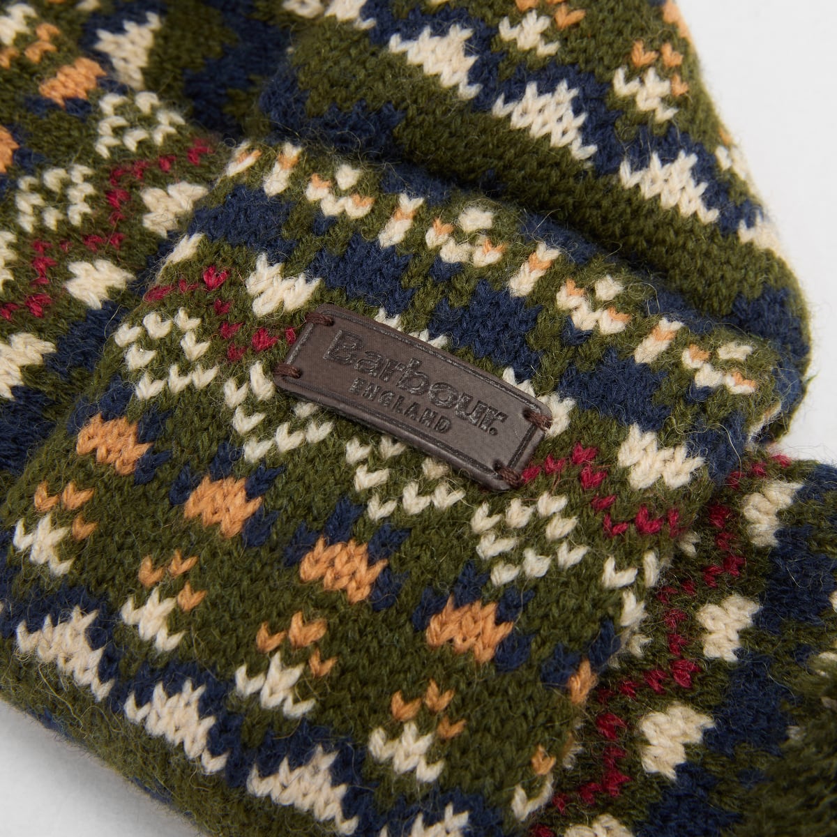 Barbour Marlow Fair Isle Dog Scarf | Olive