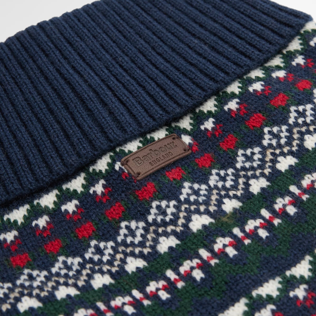 Barbour Marlow Fair Isle Dog Jumper | Navy Festive