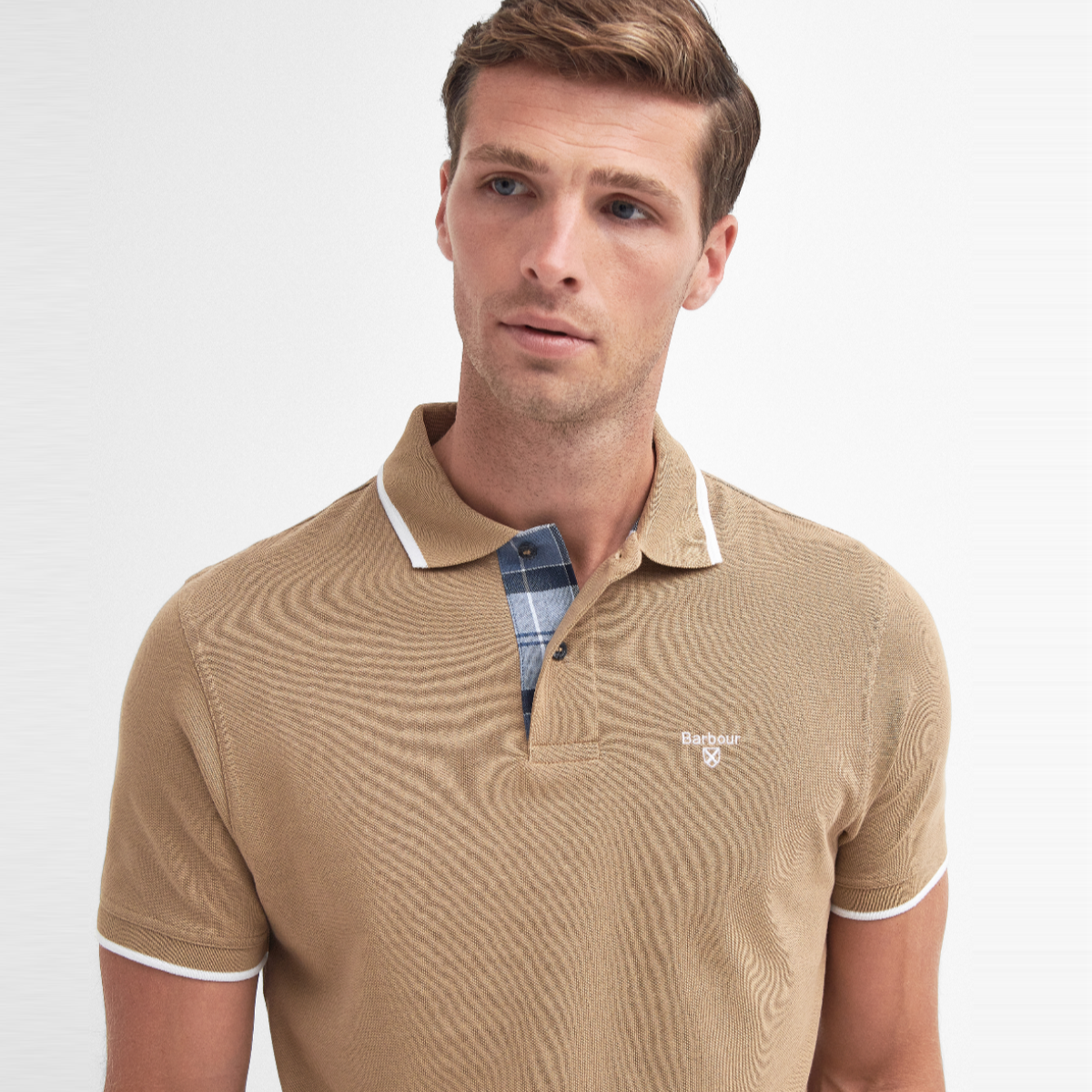 Barbour Men's Easington Polo Shirt | Military Brown