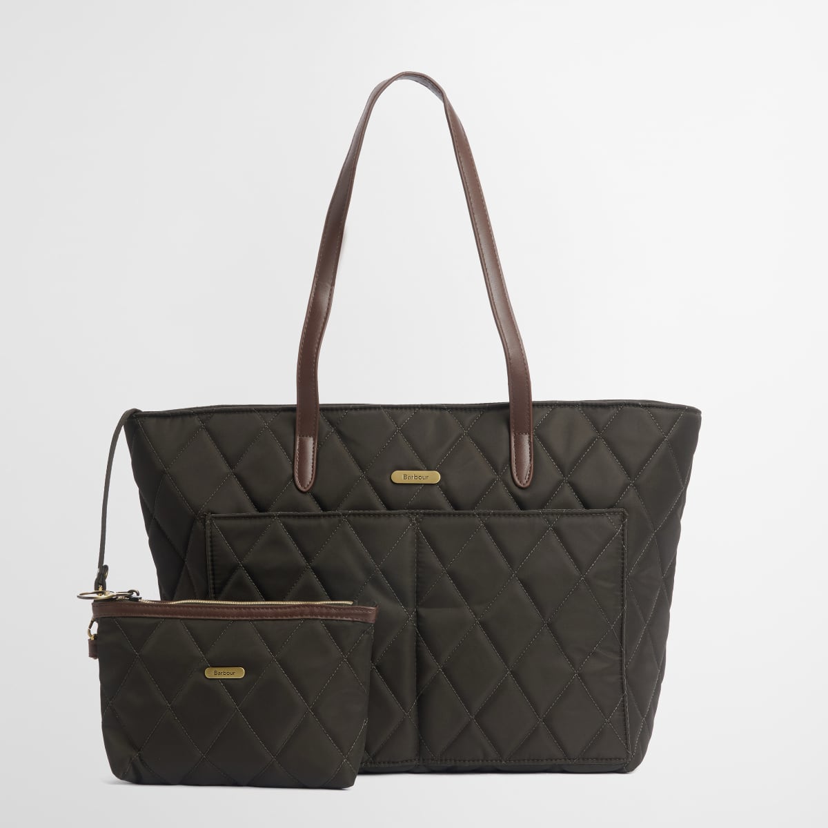 Barbour Quilted Tote Bag | Olive
