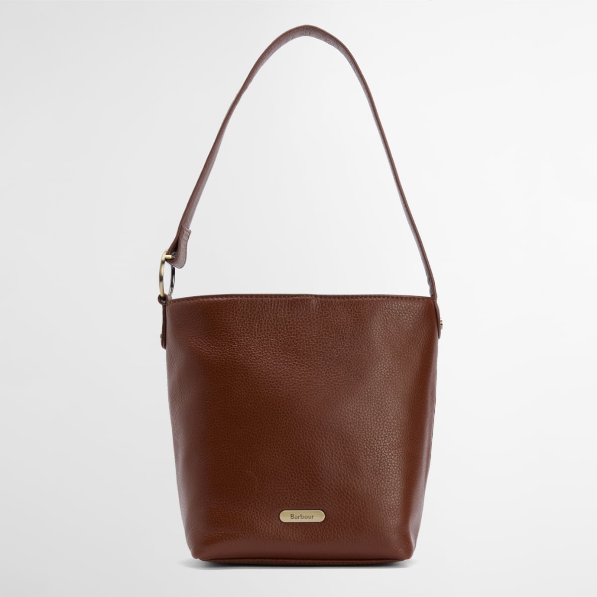 Barbour Cedar Leather Bucket Bag | Brown