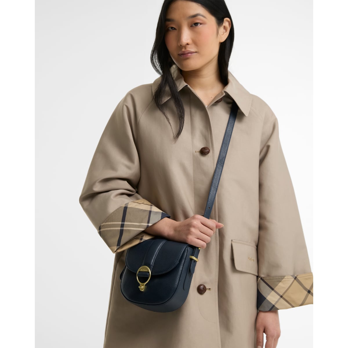 Barbour Elm Leather Crossbody Bag | Navy