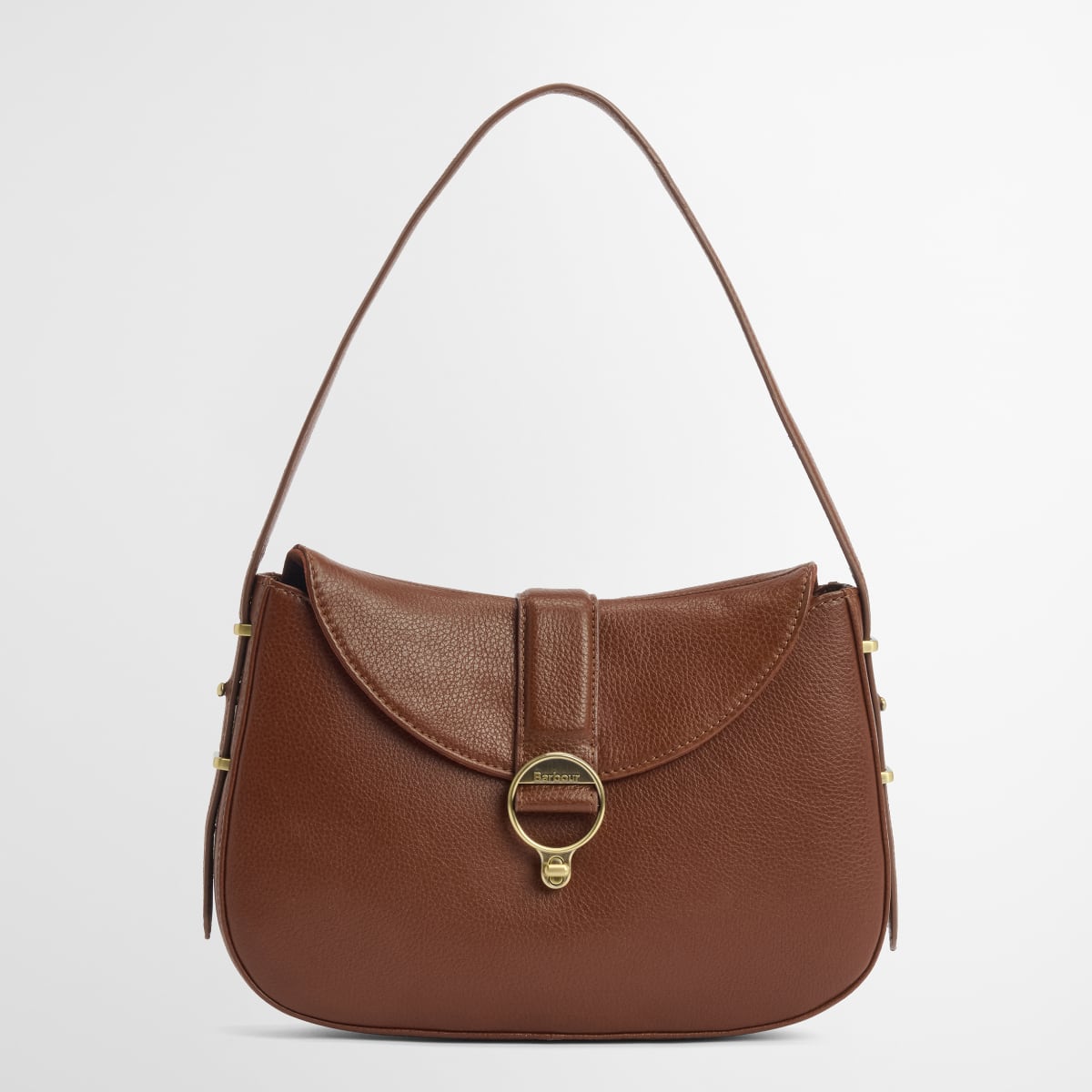 Barbour Alder Leather Shoulder Bag | Brown