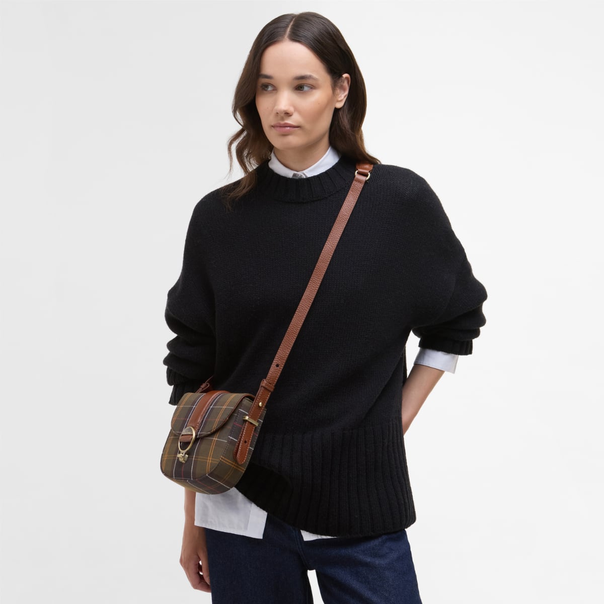 Barbour Elm Crossbody Bag | Classic Tartan