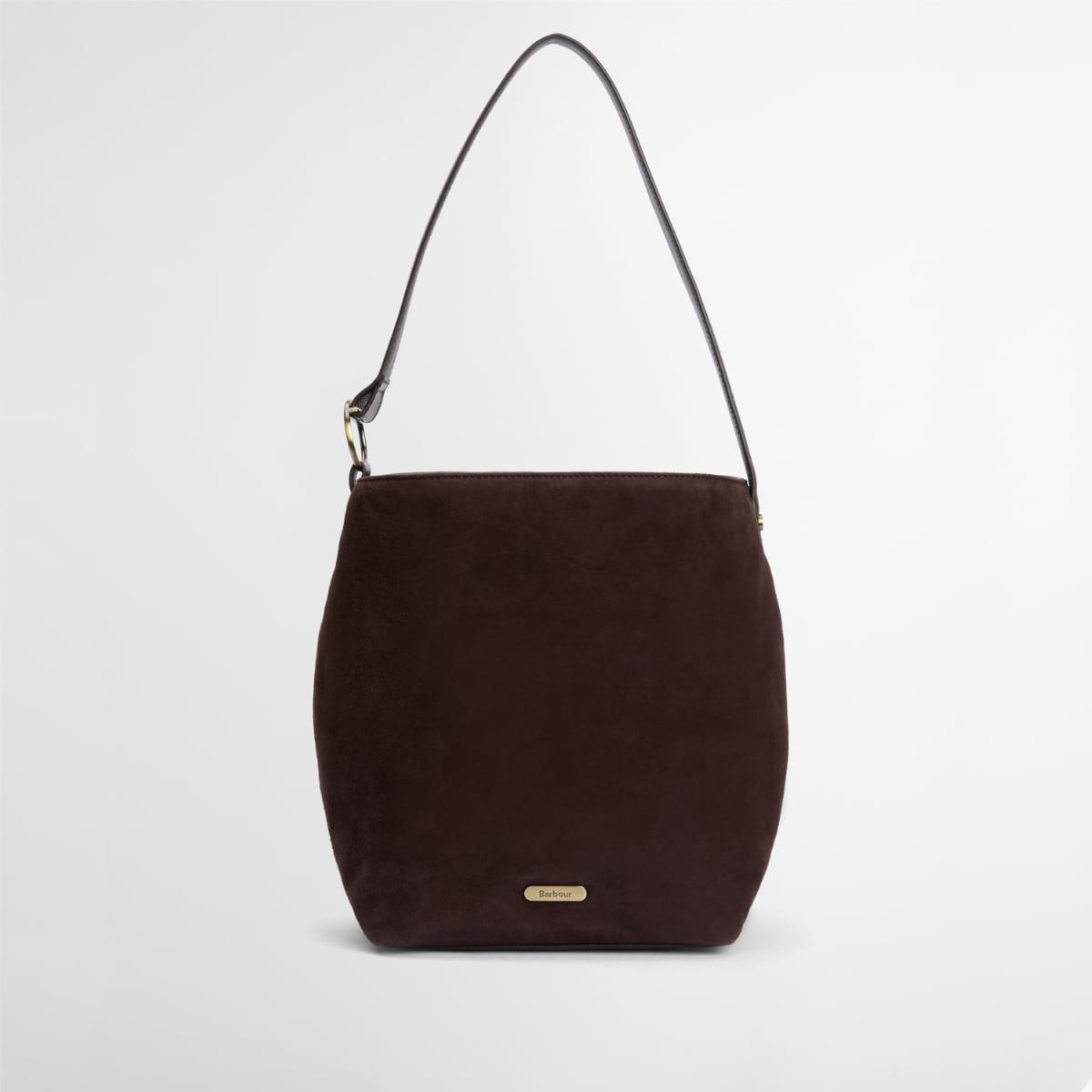 Barbour Cedar Large Suede Bucket Bag | Brown