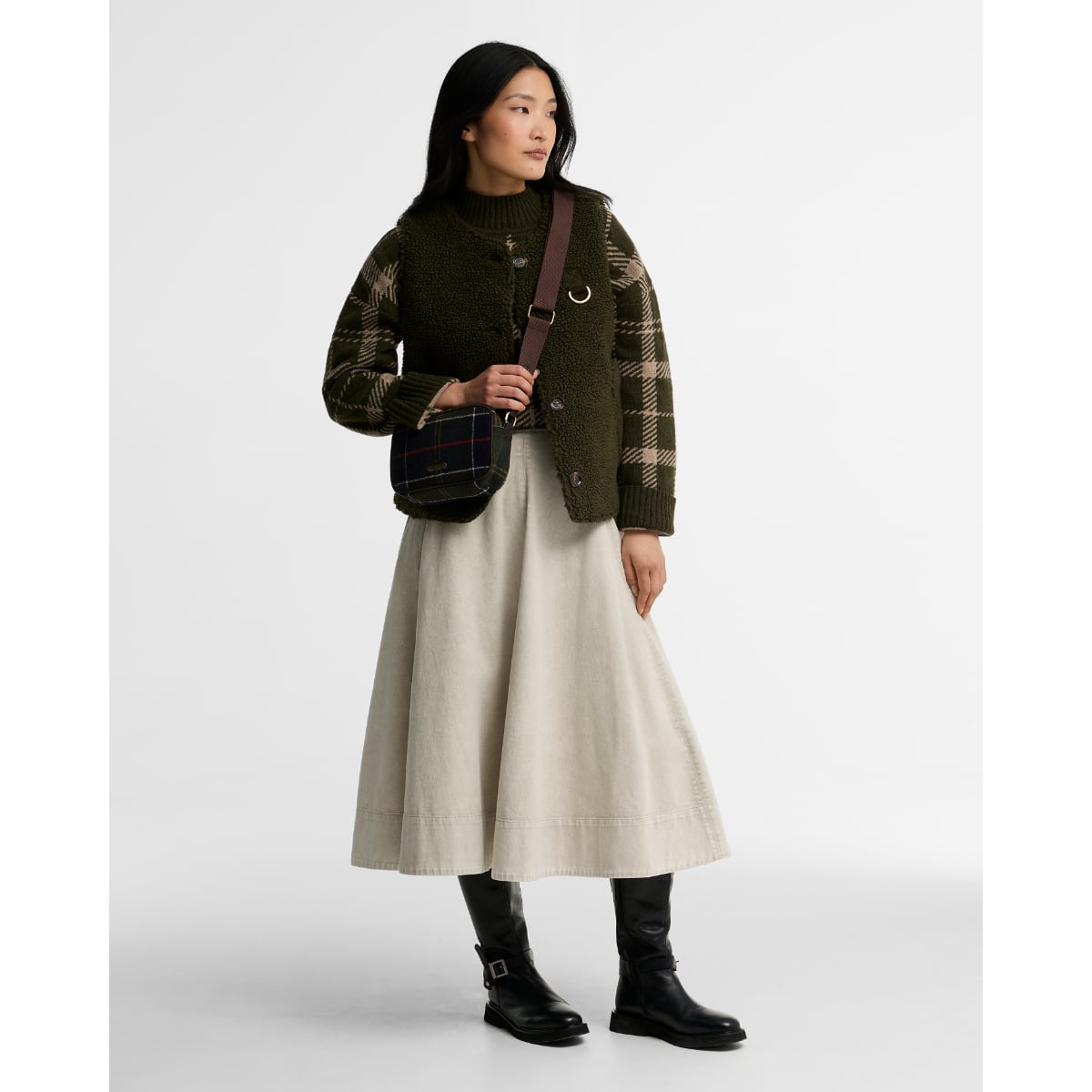 Barbour Contin Mini Crossbody Bag | Classic Tartan