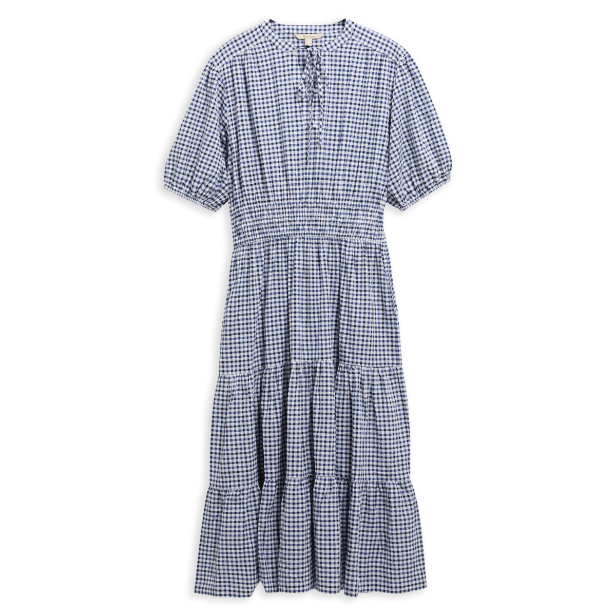 Barbour Ashwell Gingham Tiered Midi Women's Dress | Multi Gingham