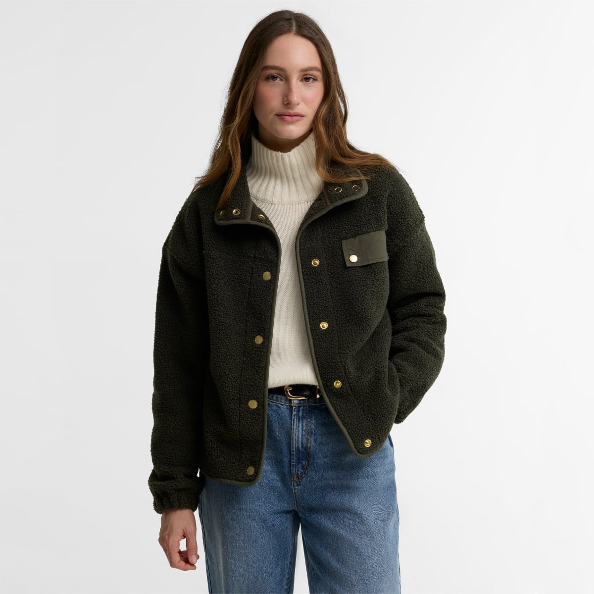Barbour Mabel Fleece Women's Jacket | Olive