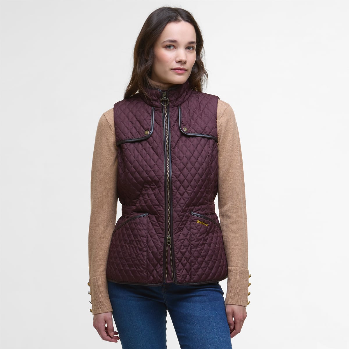 Barbour Dahlia Women's Quilted Gilet | Black Cherry