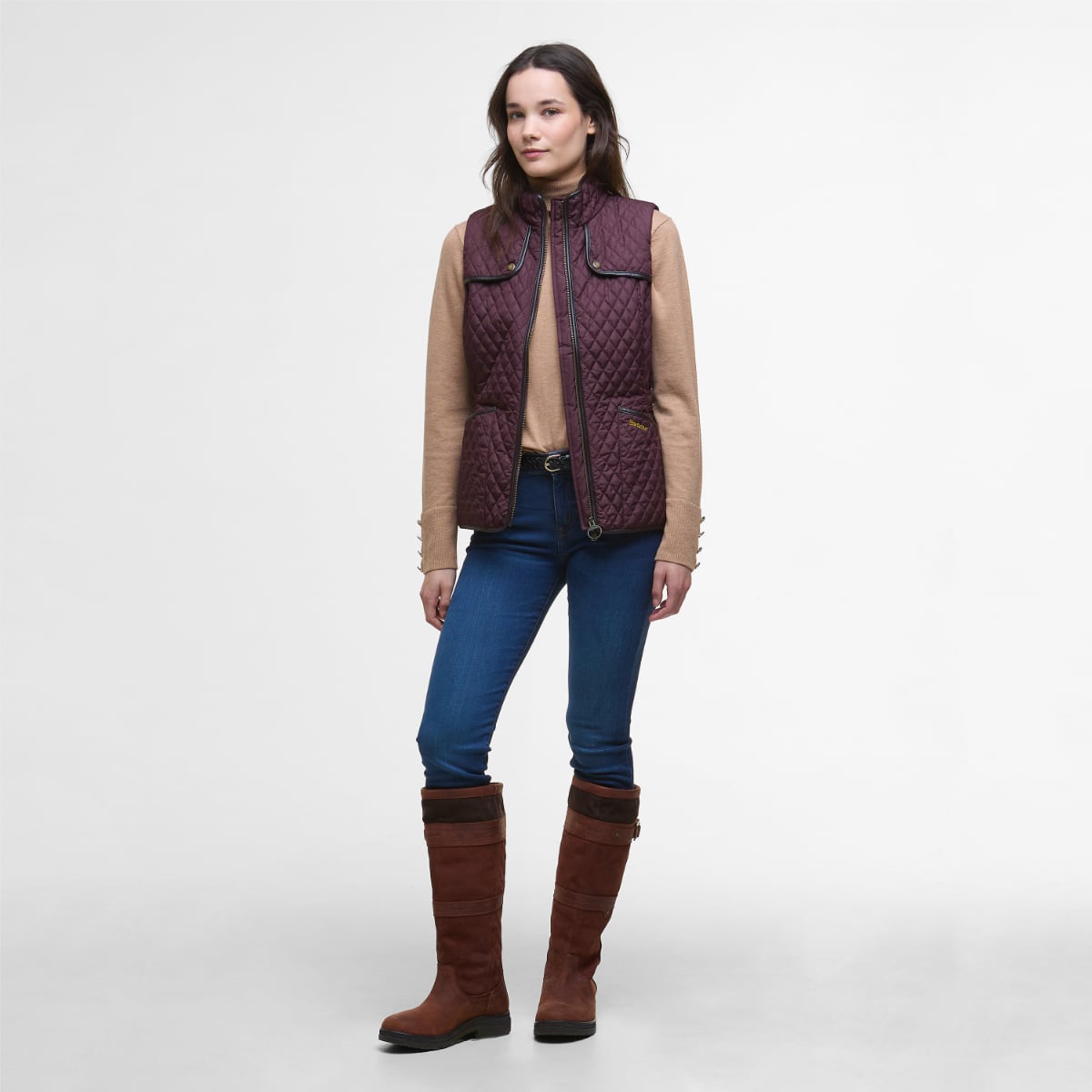 Barbour Dahlia Women's Quilted Gilet | Black Cherry