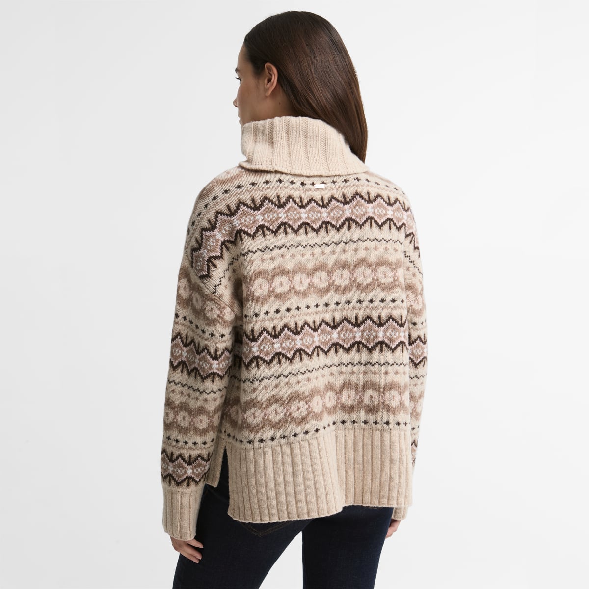 Barbour Helen Fair isle Roll-Neck Jumper | Birch Multi