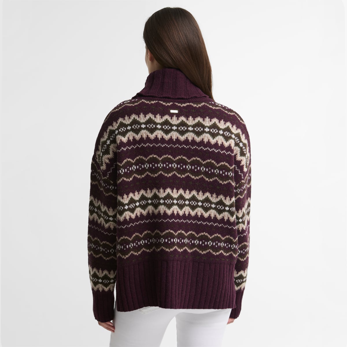Barbour Helen Fair isle Roll-Neck Jumper | Fig Multi