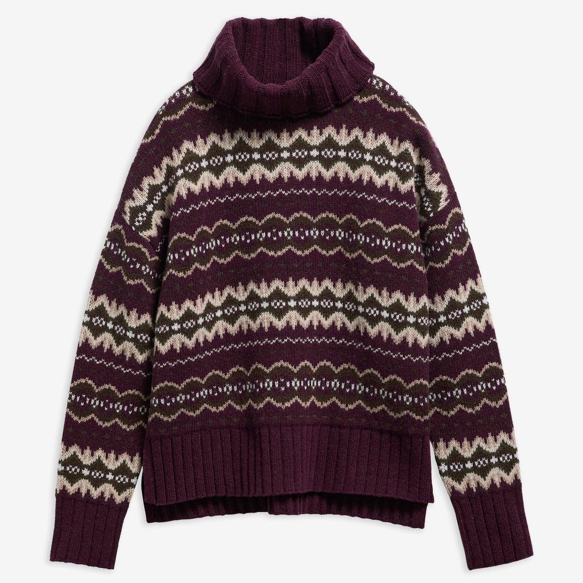 Barbour Helen Fair isle Roll-Neck Jumper | Fig Multi