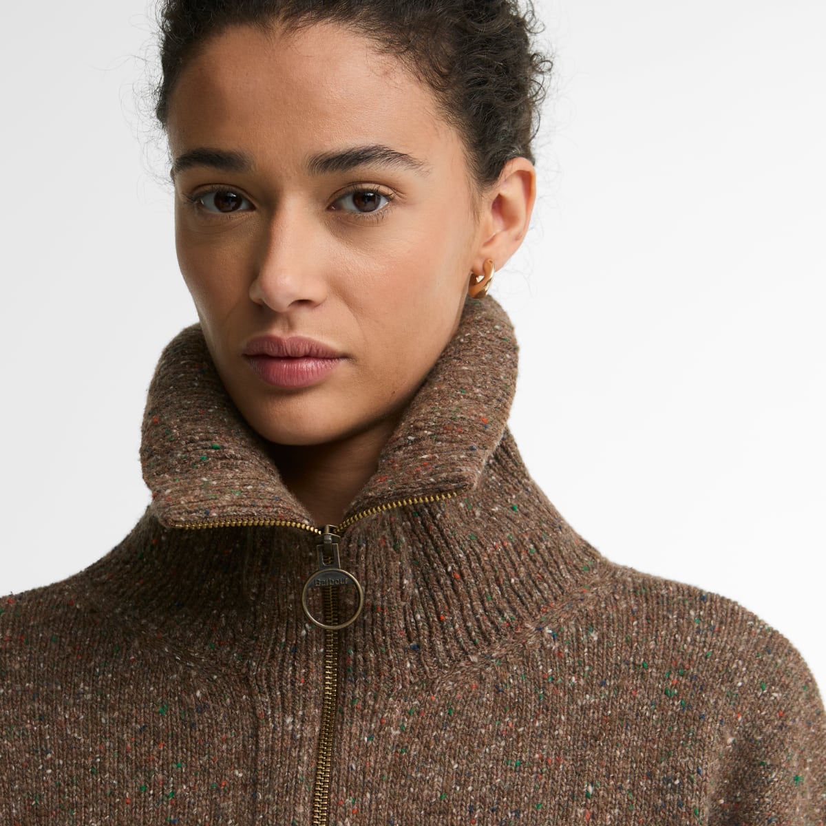 Barbour Lavensdale Half-Zip Women's Knit | Deep Camel