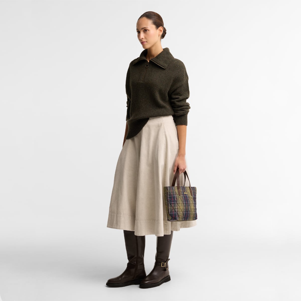 Barbour Lavensdale Half-Zip Women's Knit | Olive