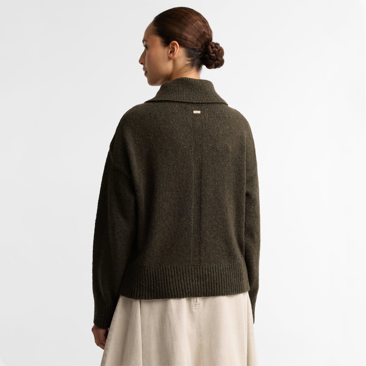 Barbour Lavensdale Half-Zip Women's Knit | Olive