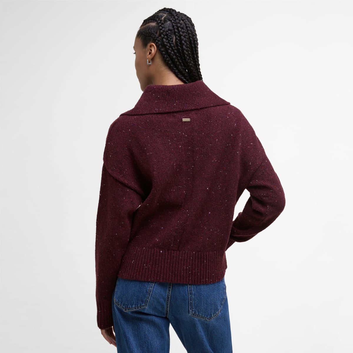Barbour Lavensdale Half-Zip Women's Knit | Black Cherry