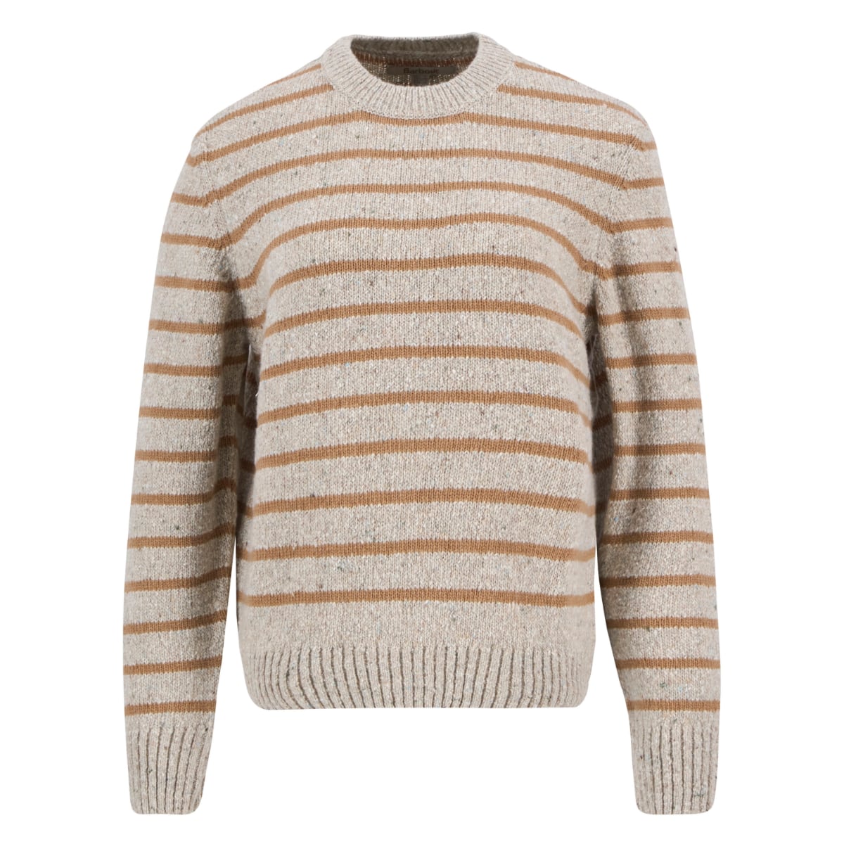 Barbour Claydon Striped Crew Neck Women's Knit | Oatmeal Stripe