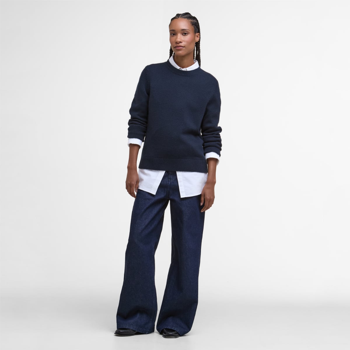 Barbour Woodhouse Crew Neck Women's Knit | Navy