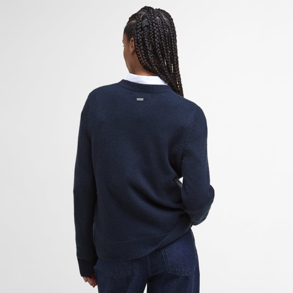 Barbour Woodhouse Crew Neck Women's Knit | Navy