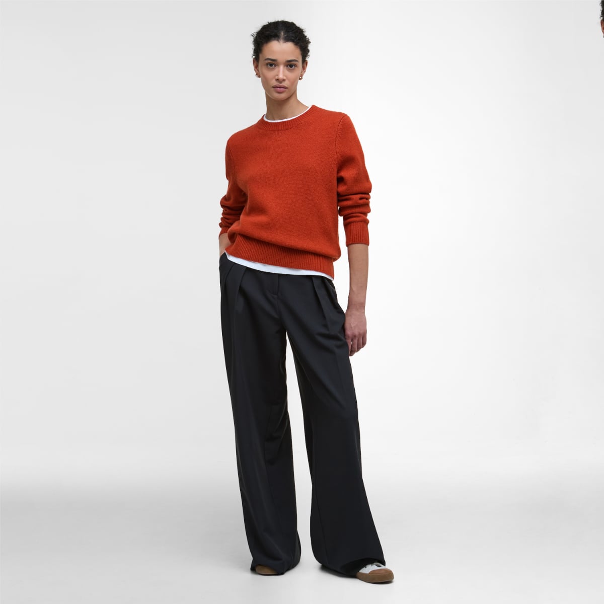 Barbour Woodhouse Crew Neck Women's Knit | Orange