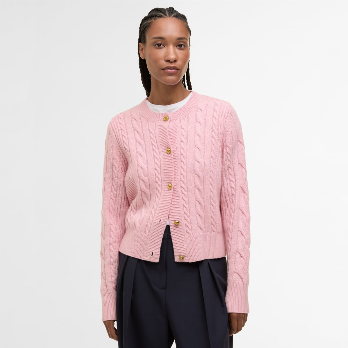 Barbour Elina Knitted Women's Cardigan | Cherry Blossom
