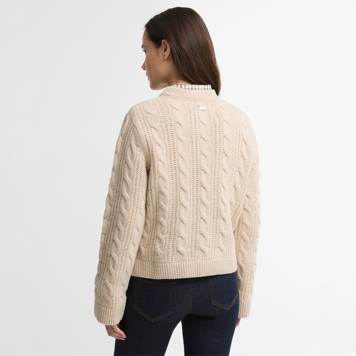 Barbour Joan Cropped Cable Knit Women's Jumper | Birch