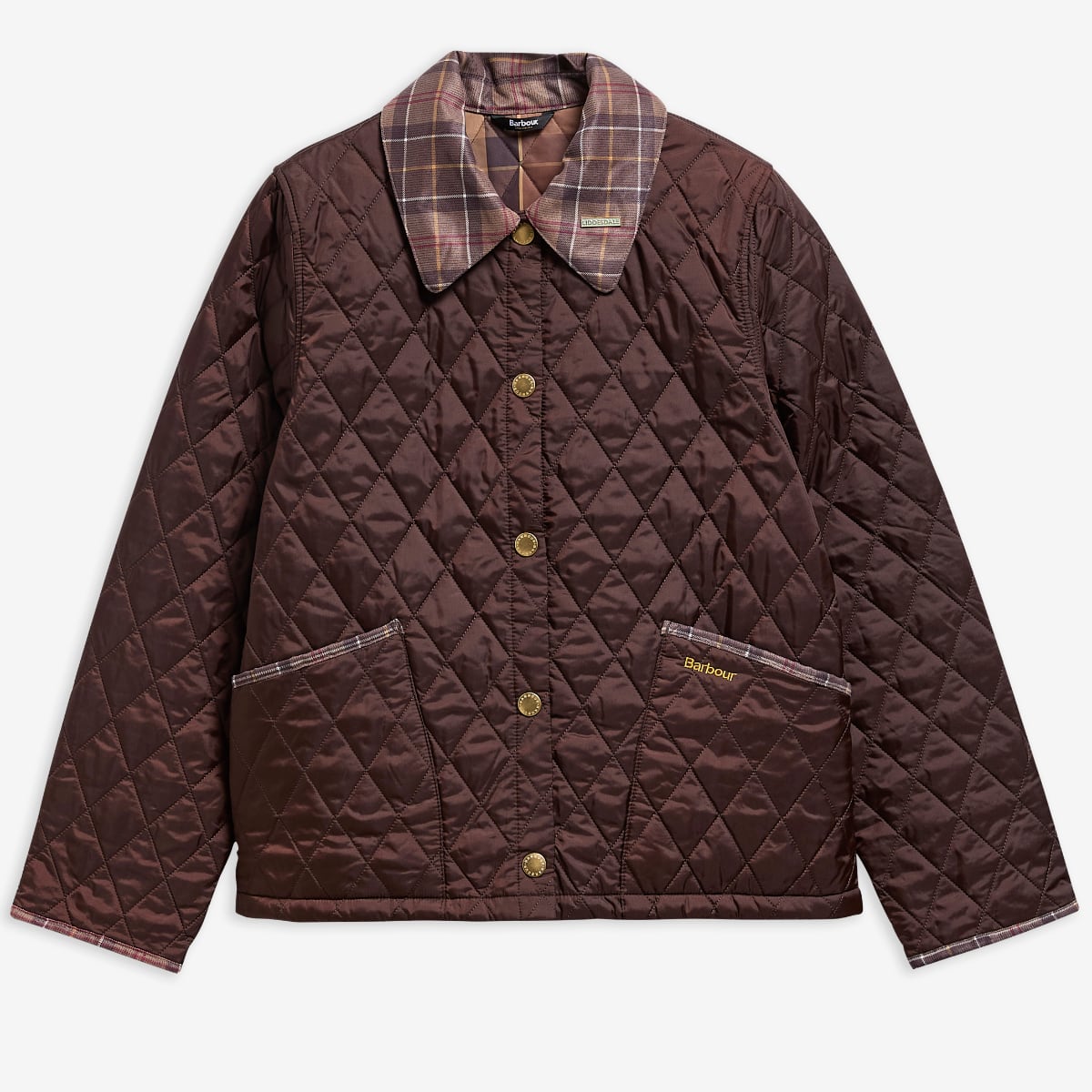 Barbour Icons Tartan Collar Cropped Liddesdale Women's Quilted Jacket | Rustic