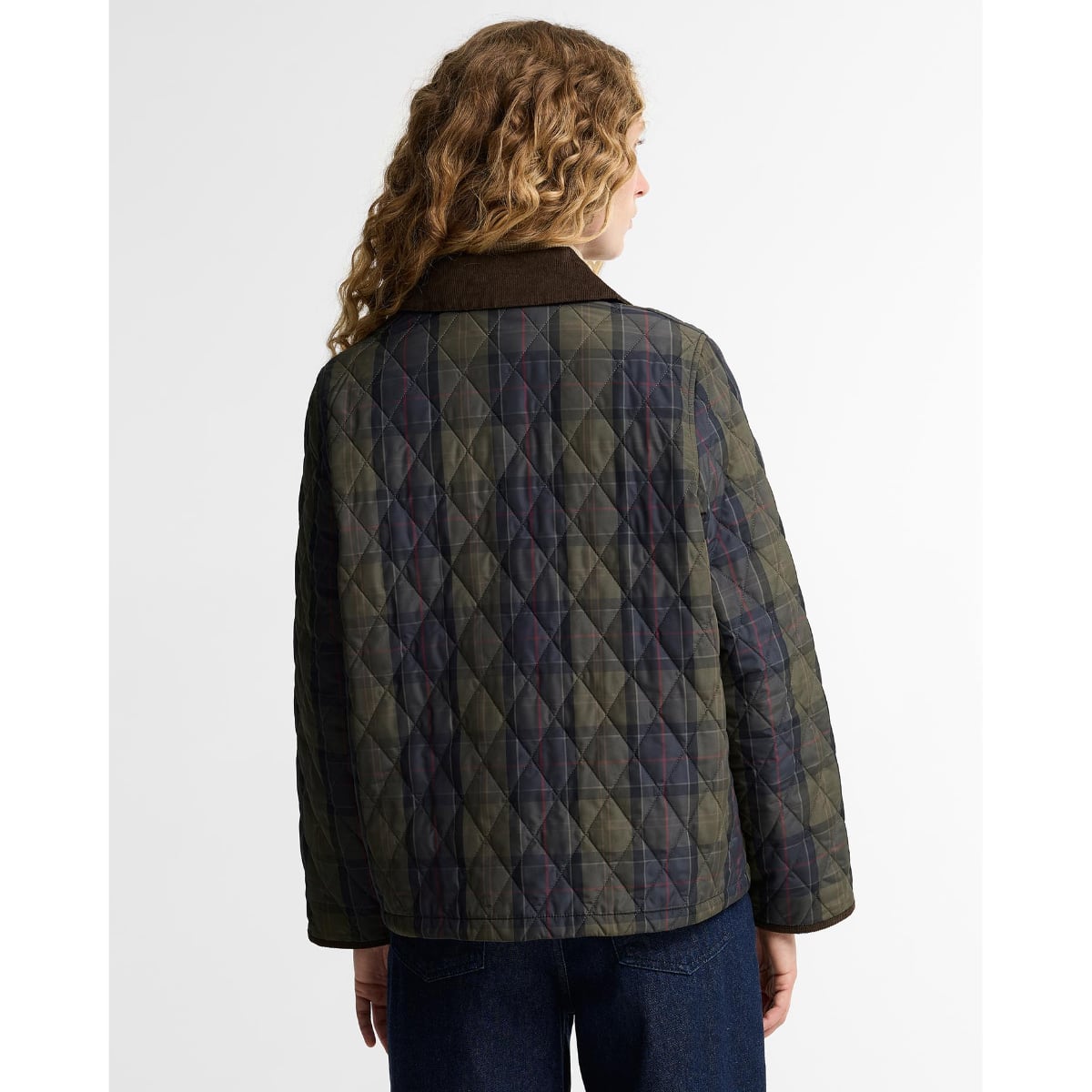 Barbour Tartan Reimagined Icons Cropped Liddesdale Women's Quilted Jacket | Shadow Classic