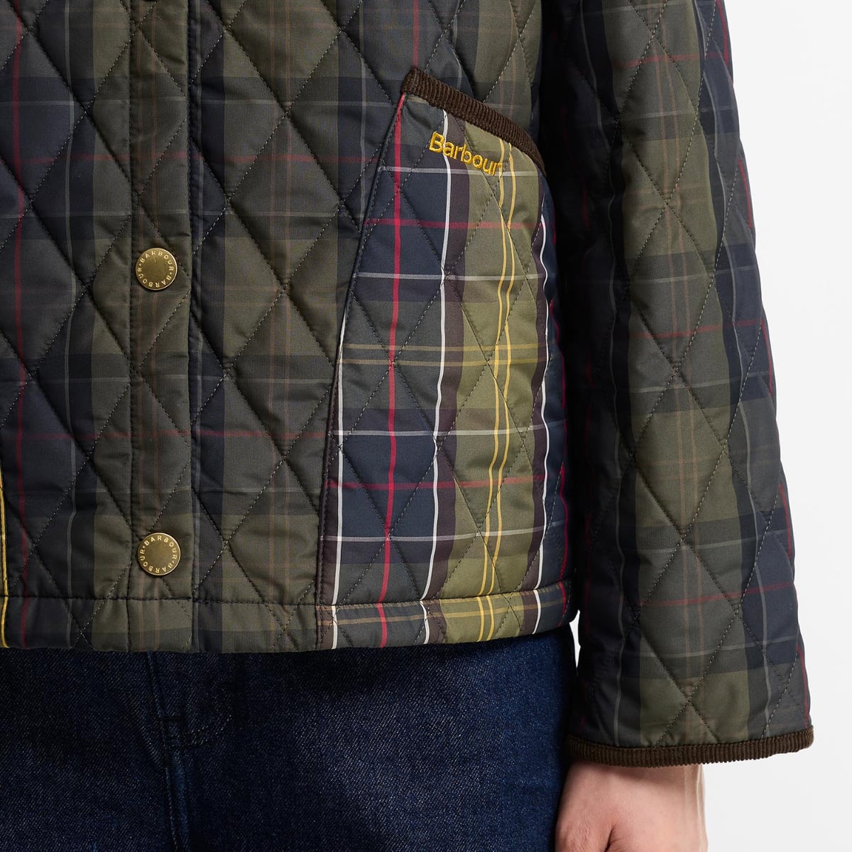 Barbour Tartan Reimagined Icons Cropped Liddesdale Women's Quilted Jacket | Shadow Classic