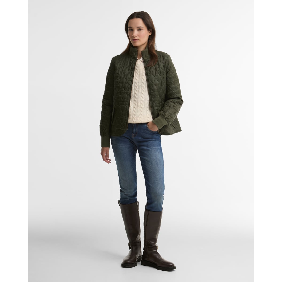 Barbour Hermione Women's Quilted Jacket | Olive/Shadow Classic