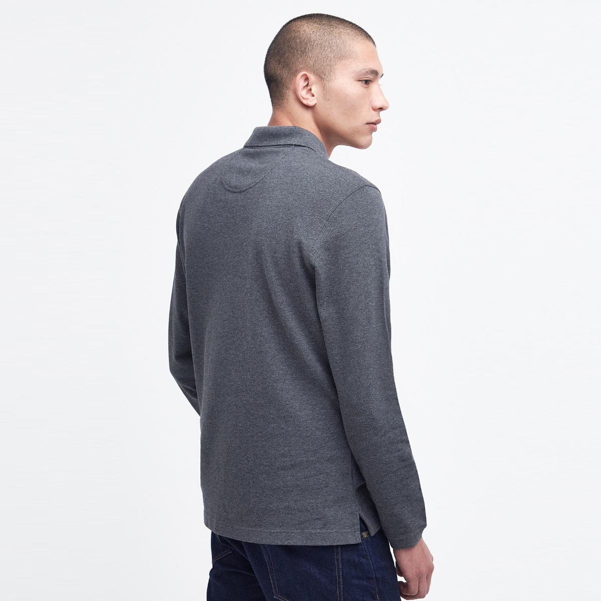 Barbour Long Sleeve Men's Sports Polo | Slate Marl