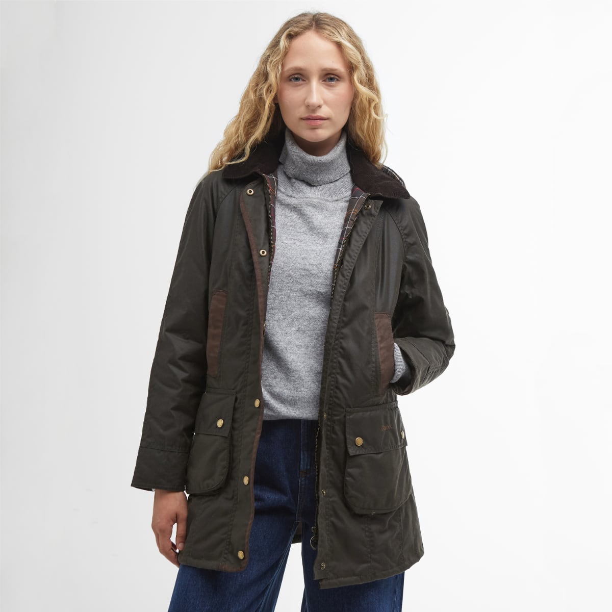 Barbour Bower Women's Waxed Jacket | Olive