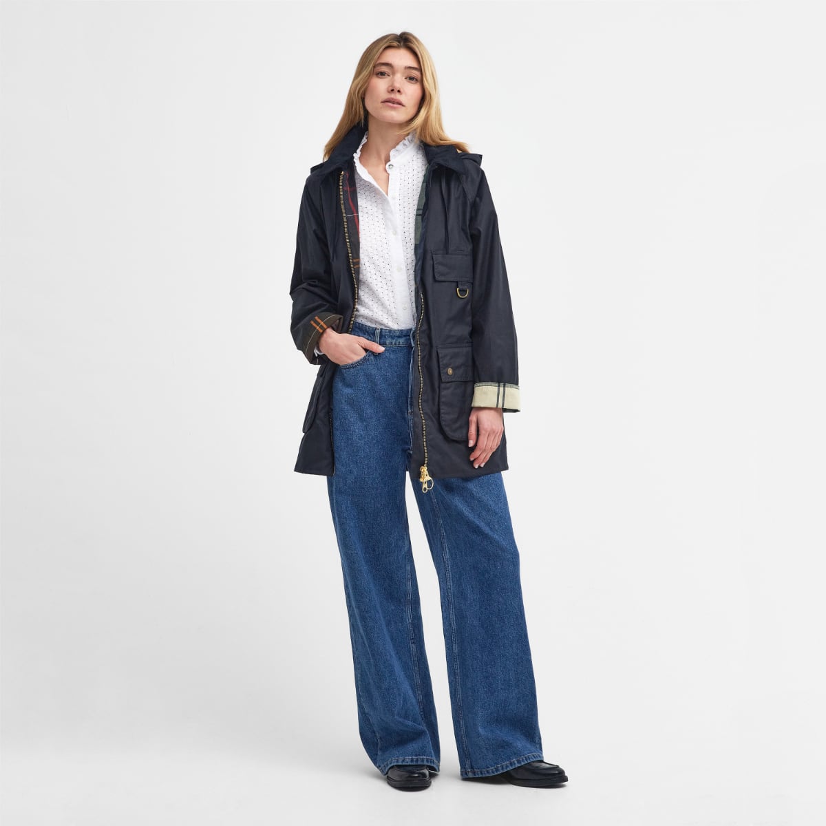 Barbour Highclere Women's Waxed Jacket | Classic Navy