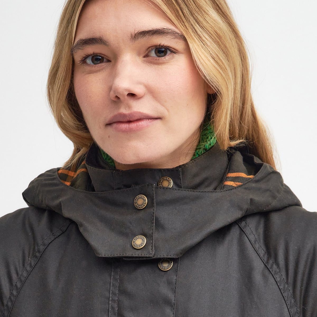 Barbour LONG Cannich Women's Waxed Jacket | Olive