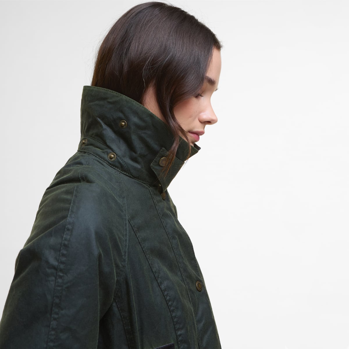 Barbour Ivy Women's Waxed Parka | Fern
