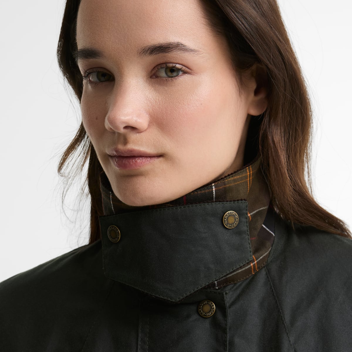 Barbour Modern Border Women's Waxed Jacket | Sage