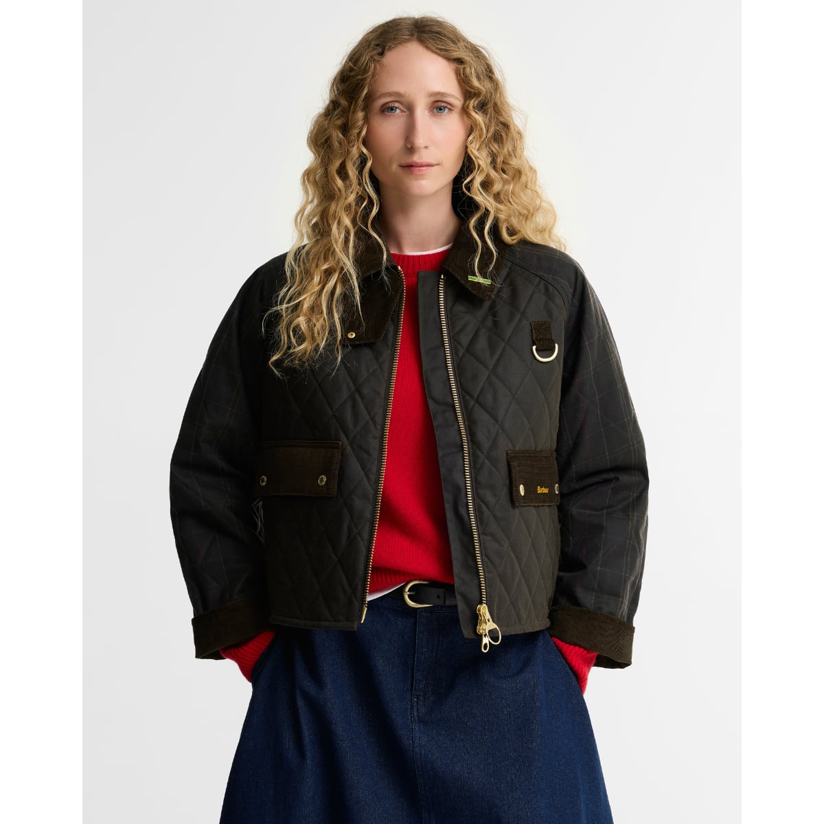Barbour Tartan Reimagined Icons Quilted Spey Women's Waxed | Olive/Classic