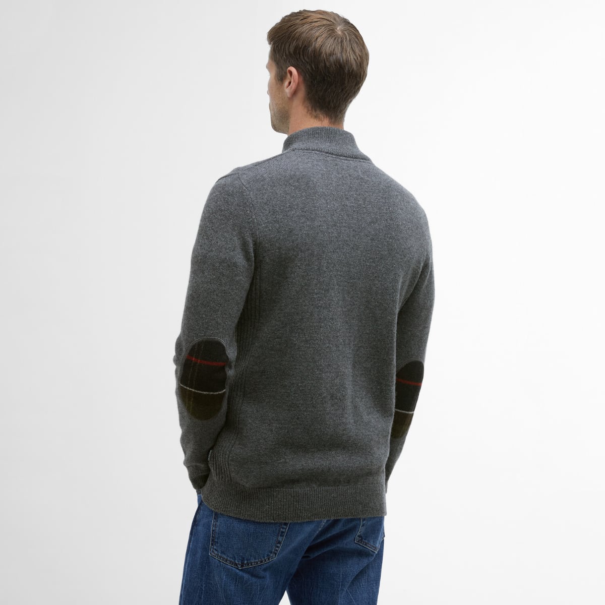 Barbour Holden Half Zip Men's Jumper | Mid Grey Marl