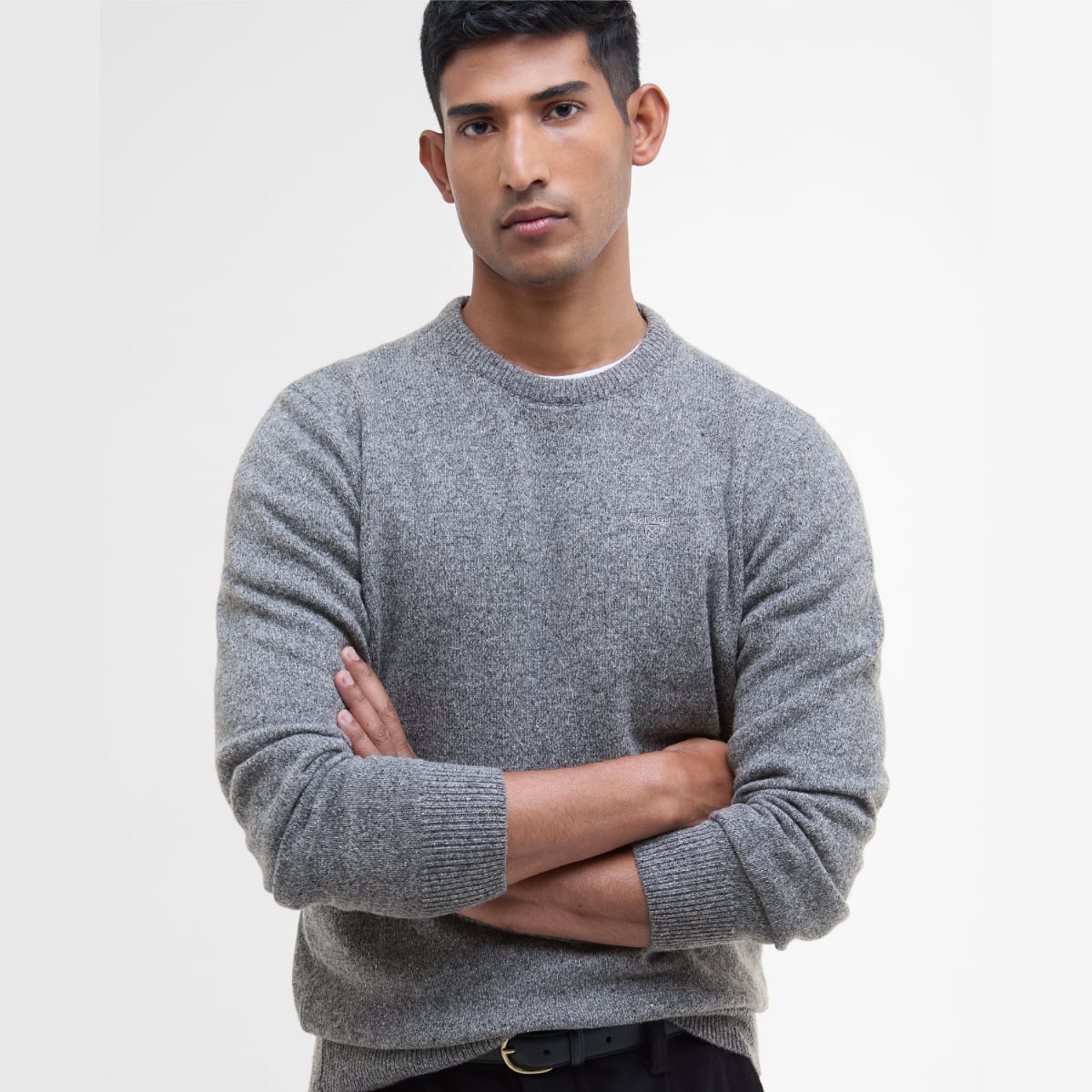 Barbour Tisbury Crew Neck Men's Jumper | Grey