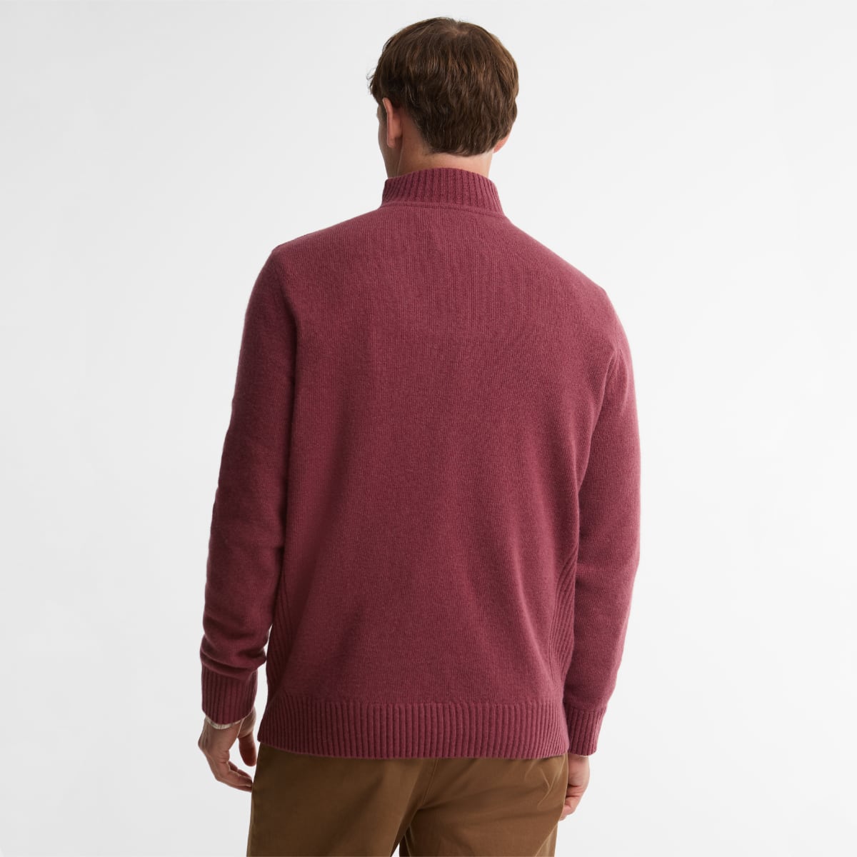 Barbour Nelson Essential Half Zip Men's Jumper | Mauve