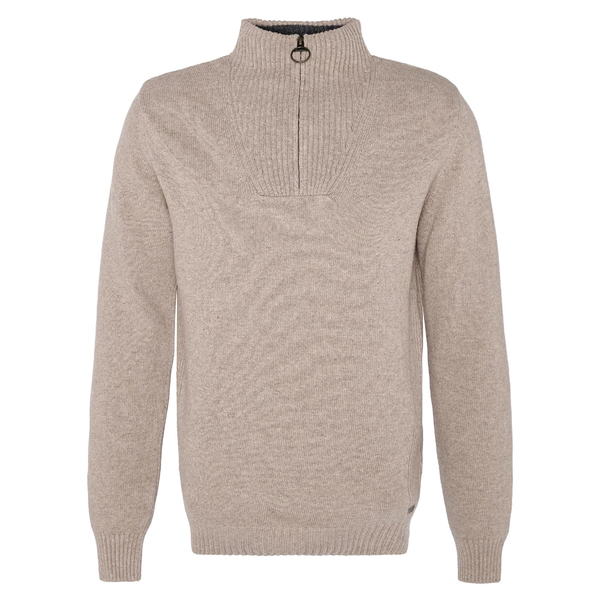 Barbour Nelson Essential Half Zip Men's Jumper | Stone