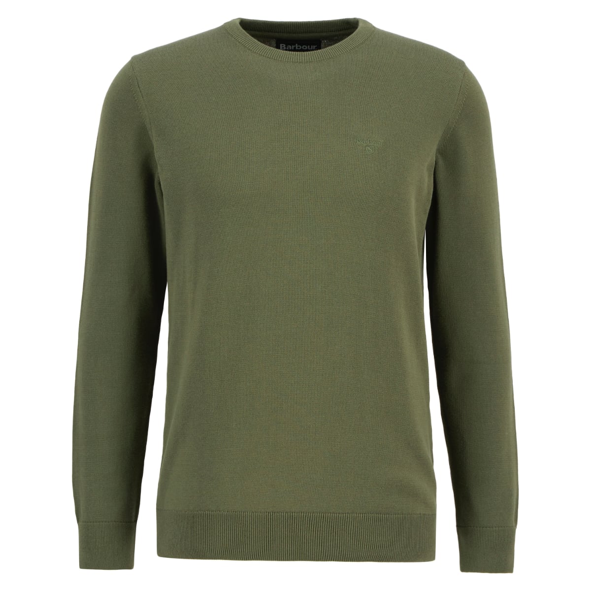 Barbour Pima Cotton Crew Neck Men's Jumper | Winter Moss
