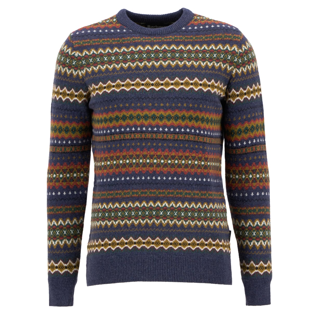 Barbour Case Fair Isle Crew Neck Sweater | Navy Marl