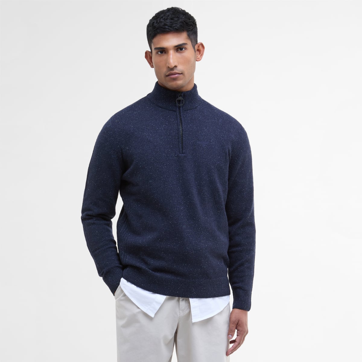 Barbour Tisbury Half Zip Men's Jumper | Navy