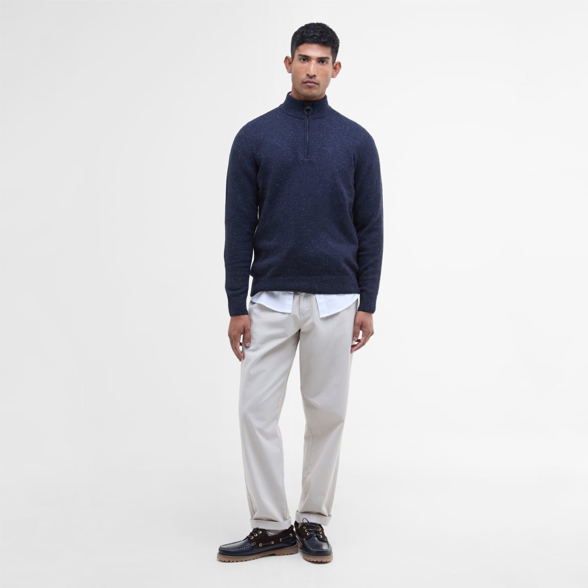Barbour Tisbury Half Zip Men's Jumper | Navy