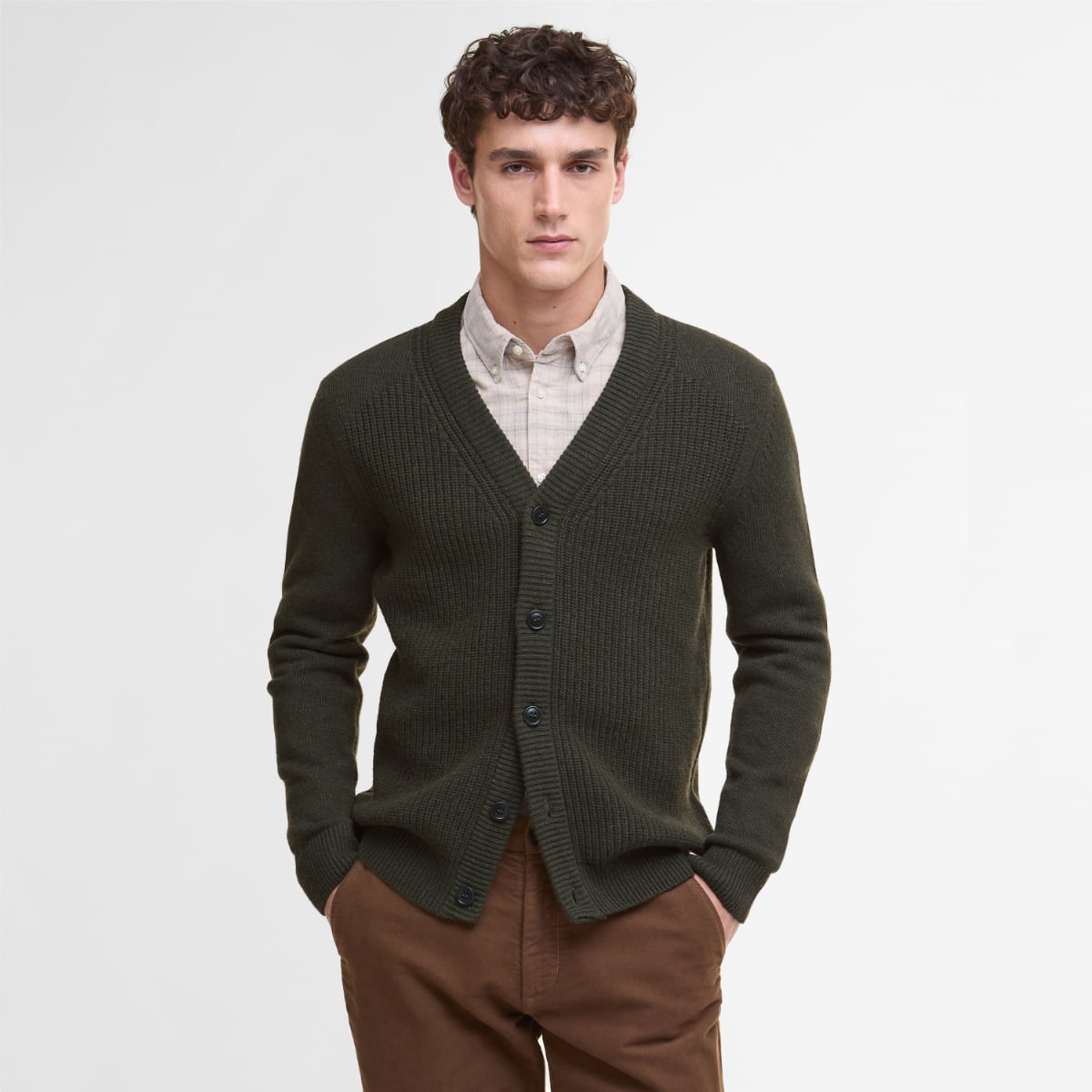Barbour Mainland Men's Cardigan | Olive