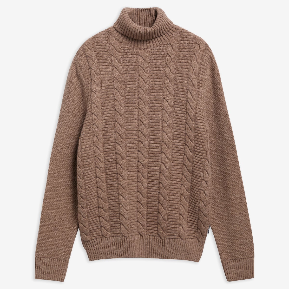 Barbour Staplecross Rollneck Lambswool Men's Sweater | Stone