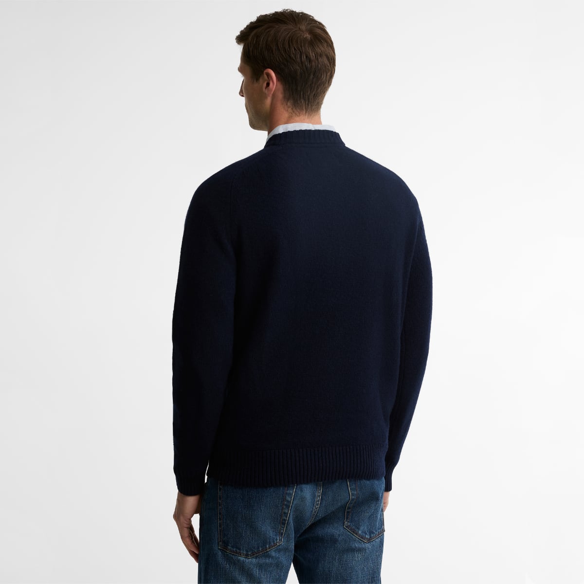 Barbour Newtown Crew Neck Men's Sweater | Navy